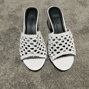 Brand new white Mules
